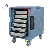 LYROE Restaurant Camping Lebensmittel Catering Edelstahl PE Lebensmittel Warm Cool Container Isolier box Wagen mit Riemens cheibe