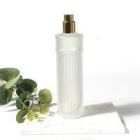 Nouvelle conception de flacon en verre givré cylindrique de 100 ml pour parfum et huiles essentielles, emballage cosmétique, flacon de parfum vide