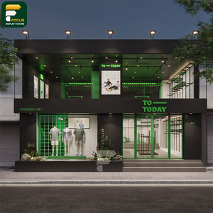 ชั้นวางเสื้อผ้าสำหรับร้านเสื้อผ้าหรูหราทันสมัย ตู้เก็บเสื้อผ้า แผงผนัง ตู้แคชเชียร์ - Product Image 3