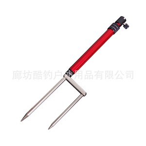 Soporte de pesca de aleación de aluminio, soporte telescópico ajustable para estanque o embalse con bandeja para cebo y soporte para cesta de pesca - Product Image 3