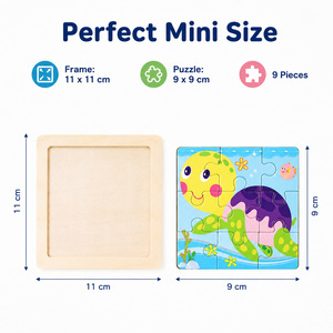 Rompecabezas <span class=keywords><strong>de</strong></span> Madera para Niños <span class=keywords><strong>con</strong></span> Diseño <span class=keywords><strong>de</strong></span> Animales <span class=keywords><strong>de</strong></span> Dibujos Animados - Product Image 2
