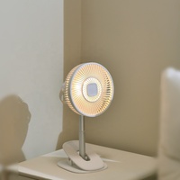 Ventilateur de table LED silencieux mural en plastique personnalisé avec lampe sans balais, puissant, USB Type-C, vente en gros, fabriqué en Chine