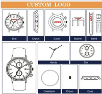 Montres lumineuses chronographe étanche de luxe avec logo personnalisé Montre à quartz pour hommes bracelet en caoutchouc pour hommes