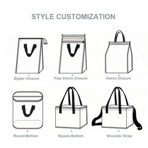 Large Capacity Ice Cooler Bag Recycel Heavy Duty Fabric Insulated Food Bag Non-Woven Thermal Tote Bags for Outdoor With Zipper - Product Image 3