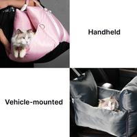 Vente en gros de siège d'auto pour animaux de compagnie lit rehausseur de siège d'auto pour chien lit avec boucle de sécurité LOGO personnalisé lits de luxe pour chiens siège d'auto pour animaux de compagnie