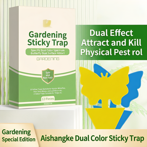 Trampas Adhesivas Universales <span class=keywords><strong>para</strong></span> Control de Plagas, Tabla de Pegamento Amarilla y Azul, Previenen Insectos Dañinos <span class=keywords><strong>para</strong></span> <span class=keywords><strong>Plantas</strong></span> <span class=keywords><strong>en</strong></span> <span class=keywords><strong>Macetas</strong></span> y Jardín - Product Image 1