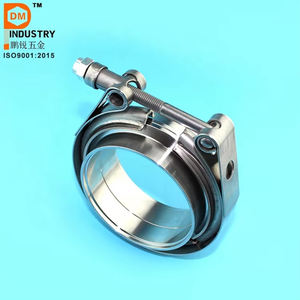 Colliers de serrage pour silencieux d'échappement robustes de 3,0 pouces et pinces en forme de <span class=keywords><strong>V</strong></span>, colliers de serrage en acier inoxydable en forme de <span class=keywords><strong>V</strong></span> avec brides pour voitures - Product Image 1