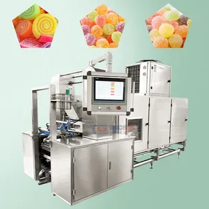 China Grote Fabriek Jelly Gummy Candy Vormen Making Machine Grote Capaciteit Jelly Candy Making Machine Gelei Gevulde Candy Machine