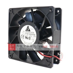 เดลต้า FFB1224XHE พัดลมไร้แปรงถ่าน DC ขนาด 120 มม. 24V 3.90A สำหรับระบายความร้อนในอุตสาหกรรม - Product Image 3