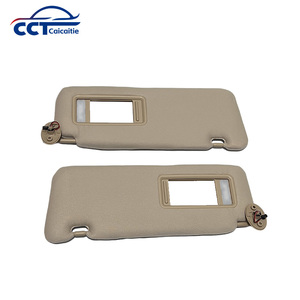 Pare-soleil en matériau PU avec lumière LED et miroir de courtoisie pour Land Cruiser 08-19 LC200, pare-soleil de voiture, accessoires intérieurs - Product Image 1