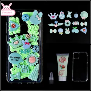 50g whipped cream f-ake icing clay glue whipped simulation cream diy decoration kit for phone case