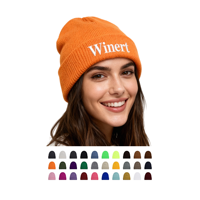 Bonnets d'hiver classiques avec logo brodé personnalisé, bonnets en tricot, couleur unie, bonnet d'hiver chaud pour l'extérieur