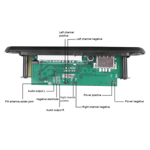DC 5V 6W amplificatore dimy MP3 scheda di <span class=keywords><strong>Decoder</strong></span> BT <span class=keywords><strong>5.0</strong></span> lettore MP3 USB modulo di registrazione FM AUX Radio per altoparlante vivavoce - Product Image 2