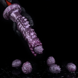 Hy Man Fantasy Monster Oviposition <b>Dildo</b> Soft Silicone Textured Adult Toy with Immersive Sensation OEM Available - Product Image 2