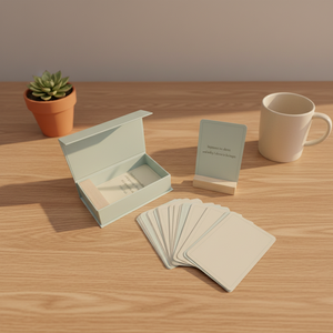 Tarjetas de Afirmaciones Espirituales para la Ansiedad con Impresión Personalizada, Juego de Tarjetas de Afirmaciones Diarias, Caja de Papel Inspiradora con Soporte de Madera - Product Image 2