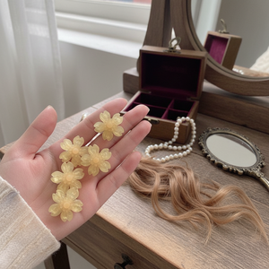 Tending Fashion 5cm artigli per capelli accessori in metallo a forma di cuore di perle di cristallo lega carina per donne ragazze vendita all'ingrosso - Product Image 3