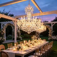 Lustre de luxe pour mariage, décoration de table de mariage, lustres suspendus pour mariage