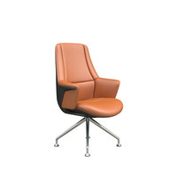 Chaise de bureau ergonomique moderne en cuir PU réglable avec cadre en aluminium, accoudoirs fixes, appui-tête, support lombaire et mousse moulée – Usage commercial