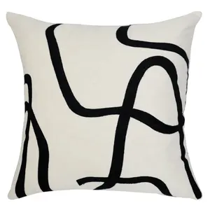 Decorative Velvet White Blue Black Throw Pillow Covers Geometric Square Pillowcases Stripes Cushion Cover For Garden Couch Sofa