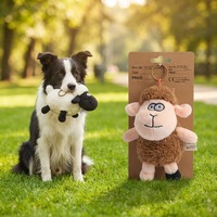 Jouet à mâcher en peluche classique et durable pour chiens et chats, avec sonnette intégrée, idéal pour la stimulation des animaux de compagnie - Vente en gros