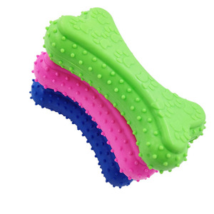 Commercio All'ingrosso della fabbrica di materiale TPR Forma di Osso di Cane Masticare Giocattolo asta Molare Interattivo Giocattolo Dell'animale Domestico - Product Image 2