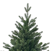 Sapin de Noël Artificiel 1,8m 1,95m 2,1m en PE et PVC, Aiguilles Mixtes Vertes, avec Bac en Bois, Vente en Gros, Décoration Intérieure