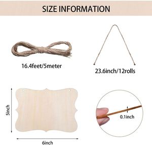 Eco-Friendly DIY Laser-Cut Engraving Pattern Wooden <b>Slices</b> Handwritten Blank Door Plates for Hanging Wall Signs <b>Wood</b> Crafts - Product Image 2