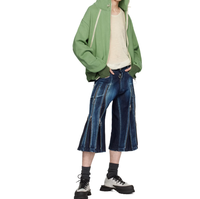 XJYD Hoodies Usine Personnalisé Goutte D'épaule Vêtement Teint Français Terry Vestes Vert Technique Streetwear Casual Hommes Hoodies