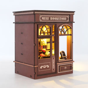 Kit de construction de <span class=keywords><strong>maison</strong></span> miniature HONOR DIY Book Nook, puzzle en bois 3D, <span class=keywords><strong>maison</strong></span> miniature en bois 3D pour adultes, kits de maisons miniatures en bois - Product Image 3