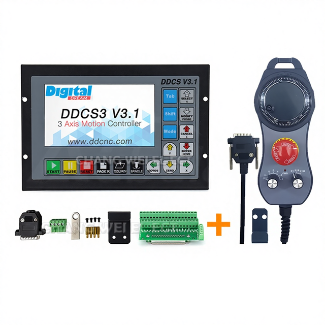 MACH3 100 kHz USB 4-Axis CNC Breakout Board Main Card Flying Carving Hand-wheel