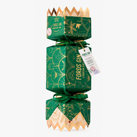 Caja de cartón vacía personalizada para galletas navideñas con grabado en relieve, embalaje plano del fabricante directo para fiestas navideñas