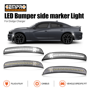 Luci Laterali a LED Bianche a Forma <span class=keywords><strong>di</strong></span> X per Auto, Indicatori <span class=keywords><strong>di</strong></span> Posizione Anteriori e Posteriori per Dodge Charger 2015-2021, Set Completo <span class=keywords><strong>di</strong></span> 4 Pezzi - Product Image 1