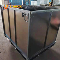 Grande boîte de palette en acier galvanisé de haute qualité pour le transport empilable et le stockage logistique