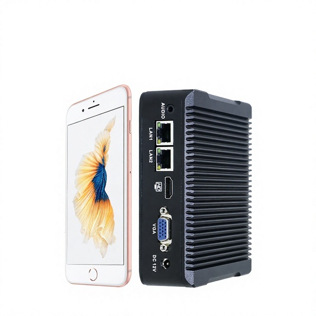 J1900 Quad-Core Mini PC DDR3 Dual Gigabit LAN Win/Linux Dual-Com RS232 Thin Client for Warehouse Management New