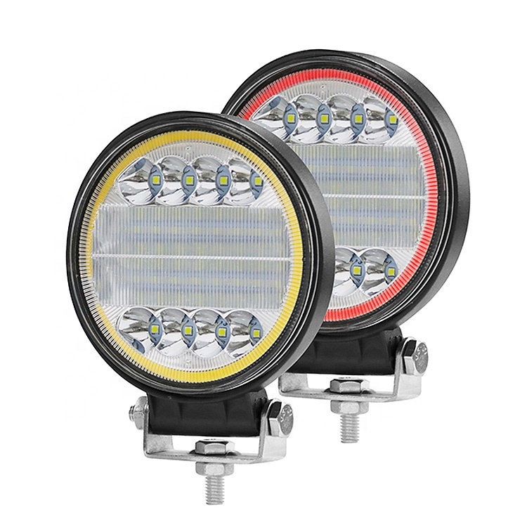 24w Round Led Work Light Off Road 4X4 Spot Driving LED Light for Car Truck Heavy Duty Tractor Auto Lighting