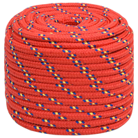 Corde d'escalade tressée en PP PE Nylon bleue pour camping, bateau, pêche, sécurité, 10mm 12mm 14mm 16mm 18mm 20mm