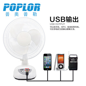 Ventilateur solaire Poplor 12 pouces avec sortie USB et prise en charge de l'ampoule - Product Image 4