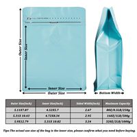Sachet à fond plat recyclable 12oz 16oz 5lb 250g 500g 1kg en aluminium avec valve de dégazage et fermeture éclair pour l'emballage de grains de café