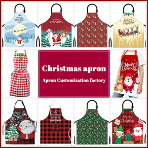 Tablier court personnalisable en sergé pour Noël, design simple, écologique/durable/polyester/coton, lavable, pour restaurant et bar - Product Image 6