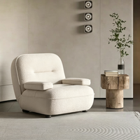 Fauteuil inclinable Tenghang Traditional Beetle en cuir huilé Sherpa, fauteuil de designer pour salon et bureau à domicile