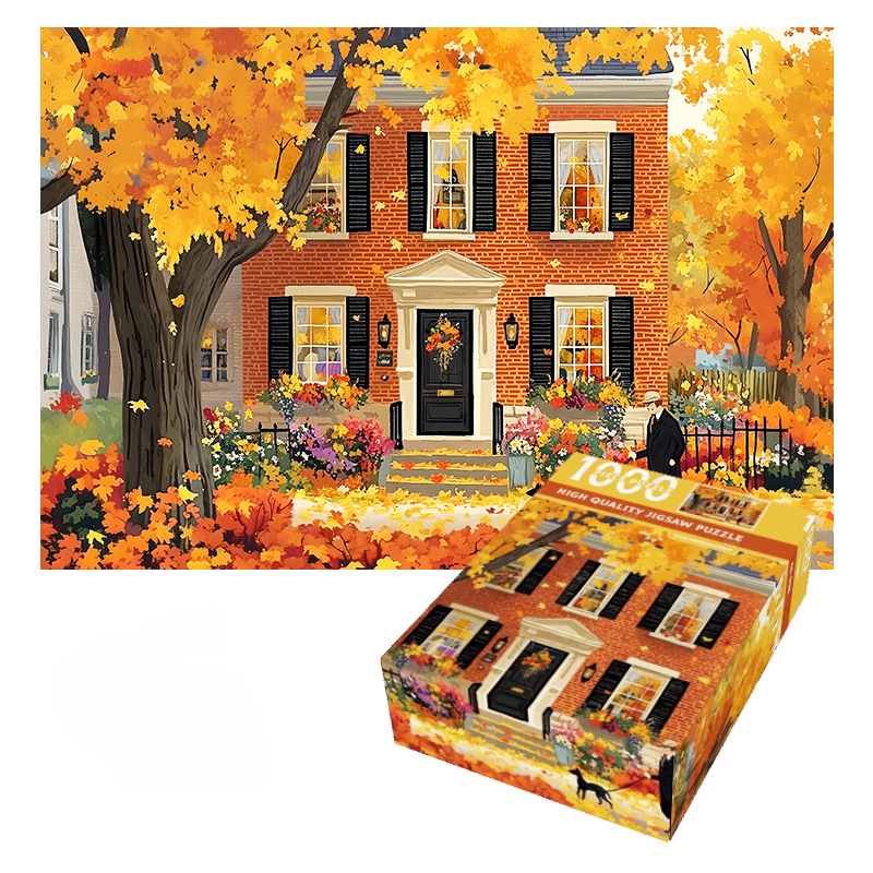 Scène de rue d'automne