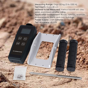 New Digital Precision Penetrometer High Precision Resolution 100kg 30cm Depth Soil Hardness <b>Tester</b> for Compaction Ground Testing - Product Image 3