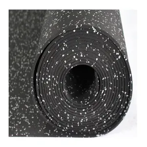 黑色健身房地板橡胶卷无异味可打印耐磨EPDM橡胶卷