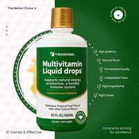 Gouttes liquides multivitaminées personnalisées favorisant la production d'énergie, un système immunitaire sain, complément vitaminique pour femmes et hommes