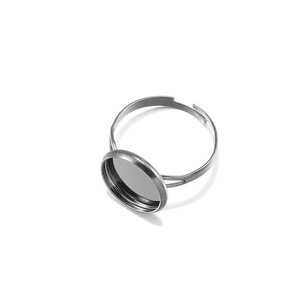 Vintage Style Concave Ring Setting <b>8</b>-25mm For DIY Jewelry Making Round <b>Iron</b> Plated Gemstone Tray 10 Pieces Pack - Product Image 5