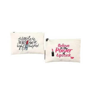 Gorgeous Portable Cosmetic <b>Bag</b> with <b>Zipper</b> Closure Simple Textile Makeup Pouch for Travel <b>Storage</b> and Daily Use - Product Image 3