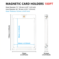 Prix d'usine – Étui de collection de cartes à collectionner magnétique 180PT PS ultra-résistant, support magnétique One-Touch pour cartes TCG
