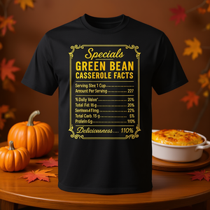 T-shirt Green Bean Casserole Facts pour les fêtes de Thanksgiving - Product Image 3