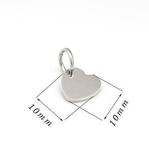 Livraison directe en gros forme personnalisée minuscule mignon gravé bijoux étiquettes en acier inoxydable pendentif breloques - Product Image 2