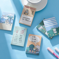 Tampon adhésif avec Logo personnalisé pour bricolage, Note adhésive imprimée sur mesure avec sapin Kawaii, pour bricolage, agenda, vente en gros